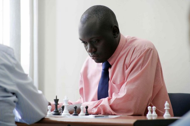 Arthur Ssegwanyi of Ugandawho plays for Equity Bank won the open section of the Mombasa Open competition.