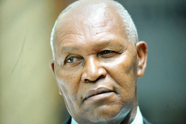 NOCK Chairman Kipchoge Keino during the meeting at Kasarani stadium.(Photo:Shutterspeed)